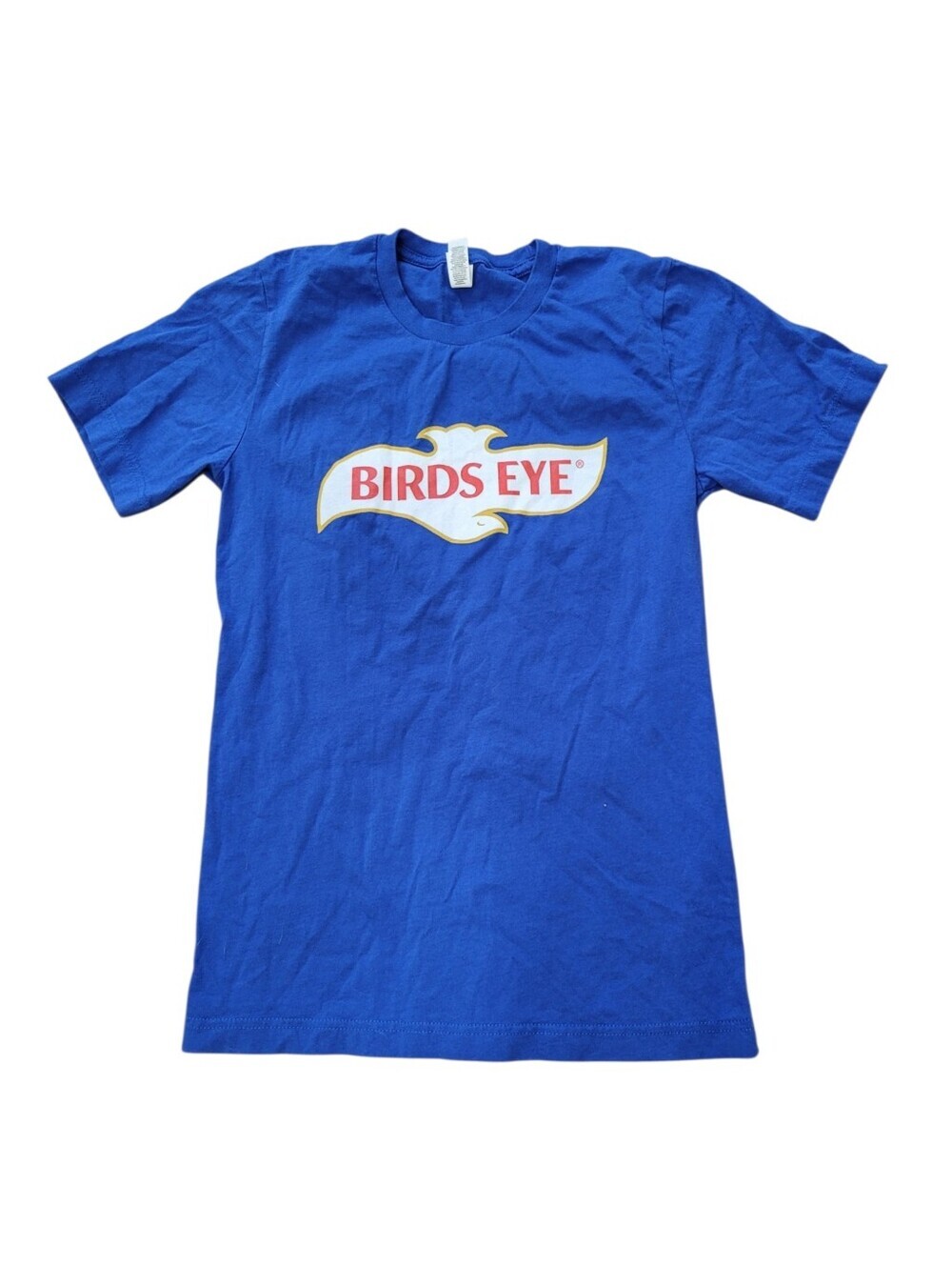 Y2K "Birds Eye" Brand Logo Blue Graphic Tees T-shirt Top Size: Small